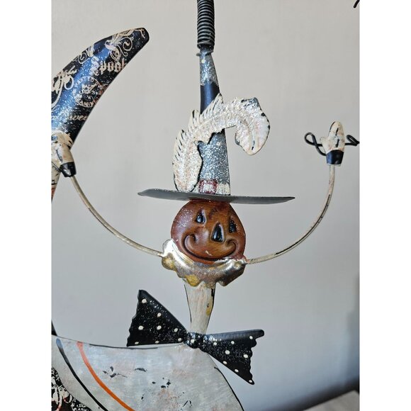 Vintage metal witch Moon spider shabby chic unique Halloween  Vintage metal witch Moon spider shabby chic unique Halloween decor glitter‎
